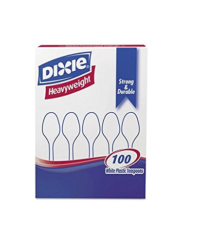 Dixie Heavyweight Plastic Spoons White, 100 ct by Dixie