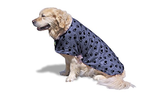 SeaDog Pro Dog Drying Towel Jacket. Microfiber lining absorbs water. Fleece outer keeps your pet warm. Super Fast Drying! Best coat for after bath, swim, wet walks or beach trips. Comfy Secure Fit.