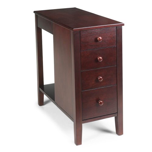 Levenger No Room for a Table Table with Drawers-Dark Cherry