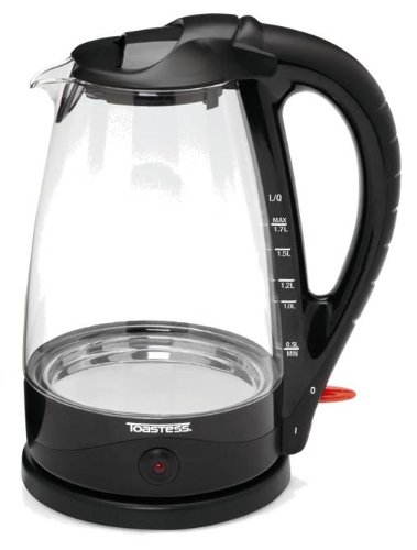 Toastess Cordless Electric Glass Kettle 1.7-Litre