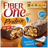 Fiber One, Protein, Coconut Almond, Chewy Bars, 5.85oz Box (Pack of 4)