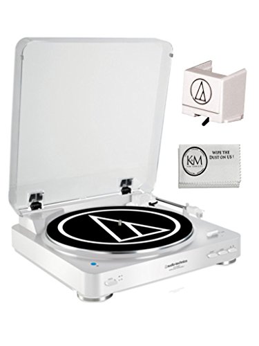 Audio-Technica Bluetooth Wireless Belt-Drive Stereo White Turntable AT-LP60WH-BT with ATN3600L Replacement Stylus