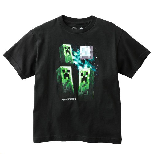 Minecraft Three Creeper Moon Youth T-shirt L