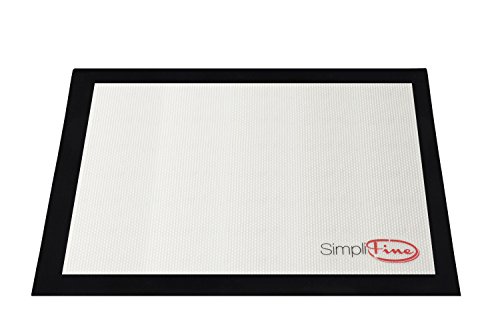 SimpliFine Baking Liner, Reusable Silicone Baking Mat Sheet Professionals Prefer, Best Half Size Heat Resistant Mat, Promote Healthy Baking with This Fantastic Pastry & Cookie Sheet Bakeware, Non-Slip Baking Pan Liner for the Gourmet Baker In You