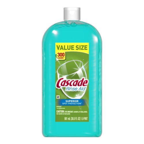 Cascade Rinse Aid, Dishwasher Rinse Agent, Original Scent 30.5 Fl Oz