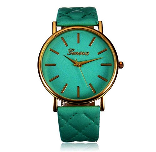 START Fashion Women Roman Casual Leather Band Wrist Watch-Green