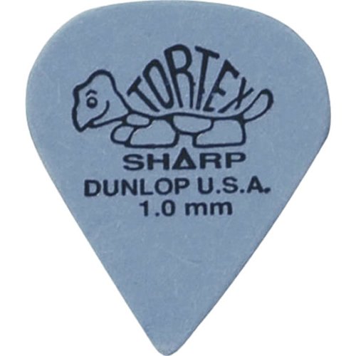 Dunlop Tortex Sharp Guitar Picks 1.0mm Blue 72 Pack