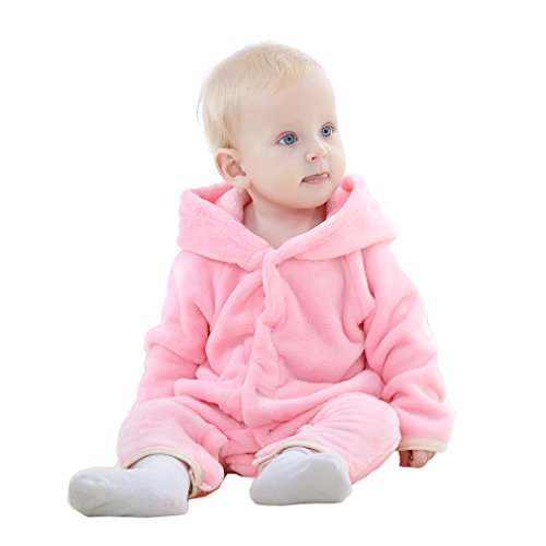 IDGIRL Baby Girls Boys' bear style Jumpsuit Autumn&Winter Romper Clothing (80CM(4-12months), pink)
