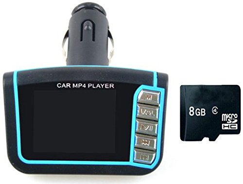 FINIGO 2014 Newest version Car MP3 MP4 Player Wireless FM Transmitter with Remote Control Supports USB SD Slot +8GB Card