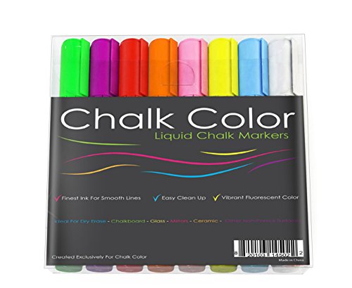 Chalk Color Markers 8 pack Liquid Ink Pens 5mm Rounded Tip