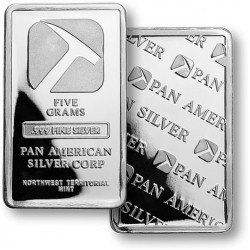 5 Gram Pan American Silver Corp .999 Fine Silver Bar