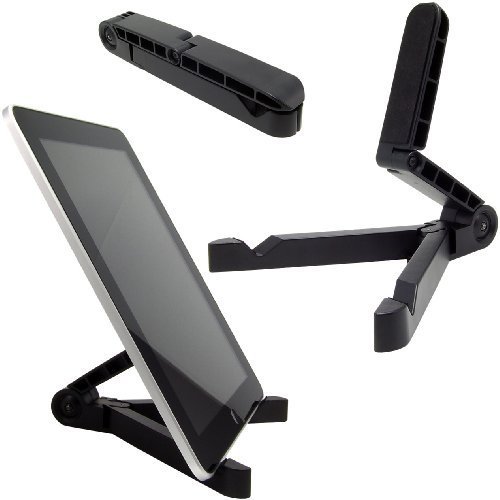 New Black Portable Fold Up Stand for iPad, iPad 2, iPad 3, Samsung Galaxy Tablet, Google tab ,Irulu tablet, BlackBerry PlayBook and Other 7 inch to 10 inch Tablet PCs