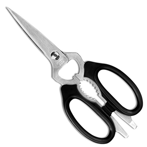Messermeister 8 Take-Apart Kitchen Utility Scissors / Shears - Black