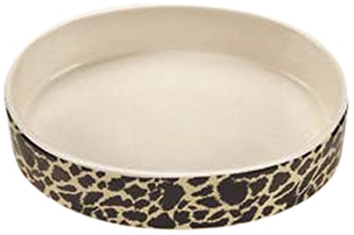 Pet Studio ZW6056 25 Wild Time Cat Dish Bowl, 10-Ounce, Brown