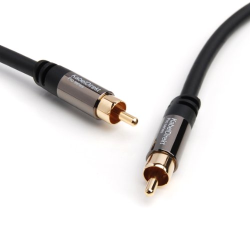 KabelDirekt 2m Digital Coaxial and Subwoofer Cable (1 x RCA to 1 x RCA) - PRO Series