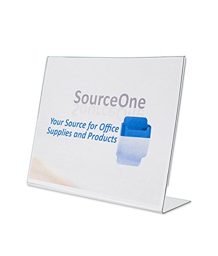 Source One 11 X 8.5 Inches Slant Back Landscape Sign Holder Brochure Holder (SB-11X85)