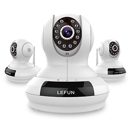LeFun™ Wireless WiFi IP Surveillance Camera Pan Tilt 720P HD Night Vision Baby Video Monitor Nanny Cam with Two-Way Audio Remote Security System(Pack of 3)