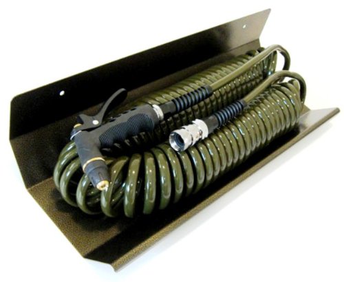 Water Right 4-Piece Garden Hose Set with 50-Foot Coil Hose, Hose Hanger, Adjustable Spray Nozzle, and Quick Connect Fittings