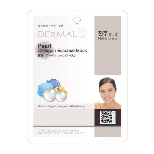 Dermal Korea Collagen Essence Full Face Facial Mask Sheet - Pearl (10 Pack) by Beautyspace