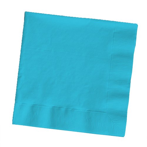Creative Converting Touch of Color 2-Ply 50 Count Paper Lunch Napkins, Bermuda Blue