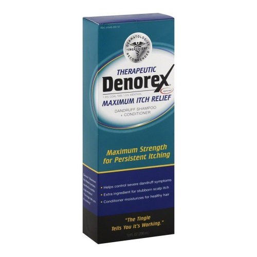 Denorex, Therapeutic, 2-in-1 Shampoo + Conditioner, Maximum Itch Relief - 10 Oz Ea, Pack of 2