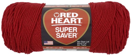 Red Heart E300.0319 Super Saver Economy Yarn, Cherry Red
