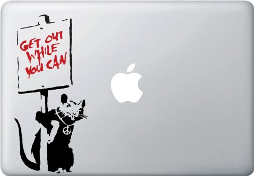 The Placard Rat Get Out While You Can - Vinyl Laptop or Macbook Decal