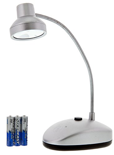 SE FL348-3W Super Bright 3-Watt Mini Table Lamp, Silver