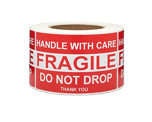 MFLABEL® 4x6, Fragile Stickers, Do Not Drop Labels, Handle with Care Shipping Labels - 500 Labels