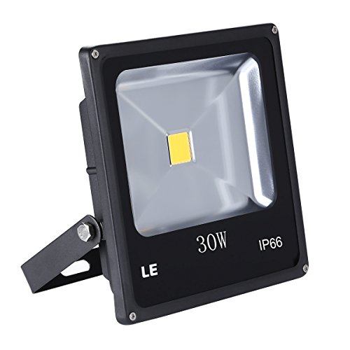 LE® 30W Super Bright Outdoor LED Flood Lights, 75W HPS Bulb Equivalent, Waterproof, 1950lm, Warm White, 3000K, Security Lights, Floodlight