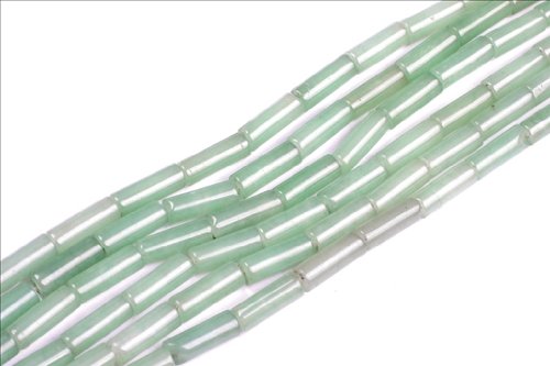 6x16mm Column Green Aventurine Jade Gemstone Beads Strand 15'',Jewelry Making
