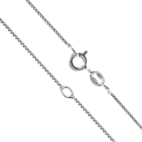 Sterling Silver 0.8mm Adjustable Box Chain (18-20 Inches)