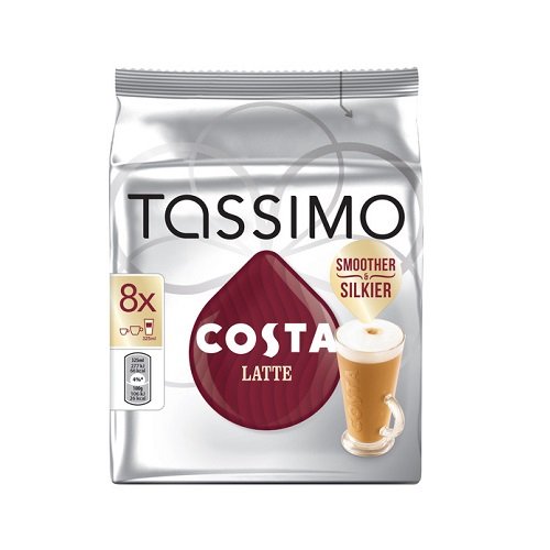 TASSIMO Costa Latte 16 T DISCs (Extra Large Cup Size) 8 Servings