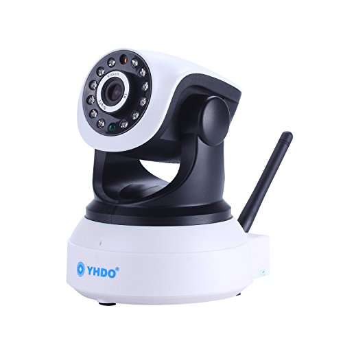 Security Camera,YHDO Black Support Mobile View ,4 online visitors simultaneously,Motion Detecting Alert ,Wifi Connect HD 1280 X 720 Clear Image Quality Security Camera with Night Vision