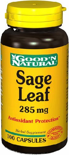 Sage Leaf 285mg - 100 caps,(Good'n Natural)