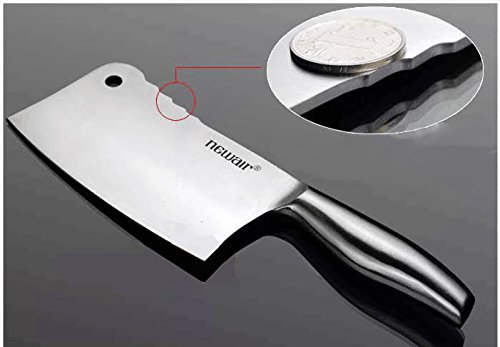Professional Stainless Steel Butcher Knife. Heavy Duty Japanese Meat Cleaver Slicing Knife.