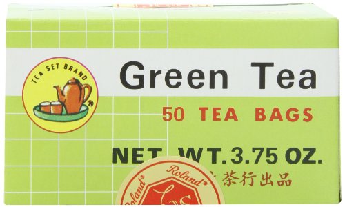 Kwong Sang Green Tea, 50 Tea Bags in 3.75-Ounce Boxes (Pack of 5)