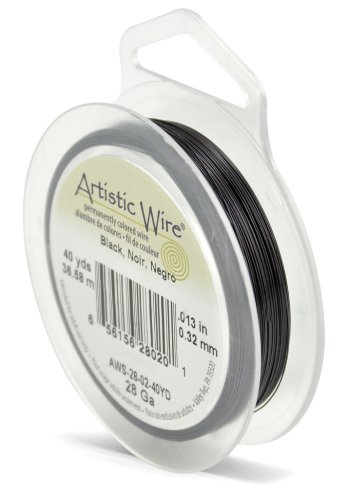 Artistic Wire 28-Gauge Black Wire, 40-Yards