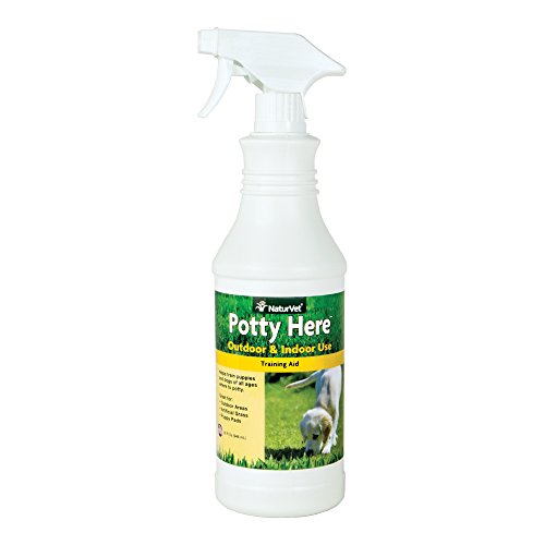 NaturVet Potty Here Training Aid Spray for Puppies and Dogs, 32 oz Liquid , Made in USA