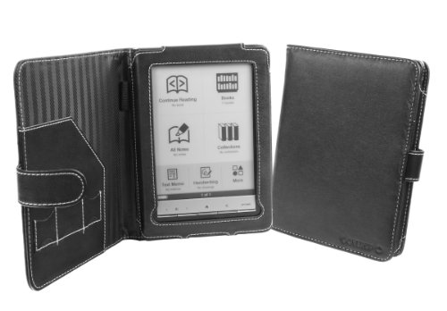 Cover-Up Sony Reader PRS-600 Touch Edition Leather Cover Case (Book Style) - Black