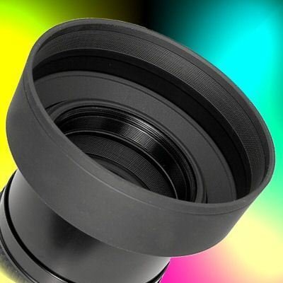 RainbowImaging 62MM 3 Staged Collapsible Rubber Lens Hood