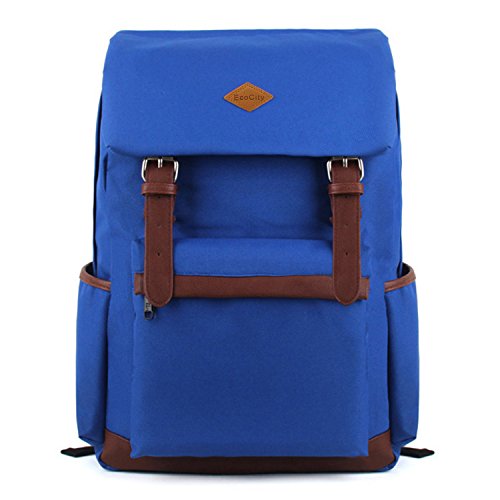 EcoCity Vintage Stlye Cool Backpack for School Casual Laptop Daypack College Back Packs for Men/Women (Blue)