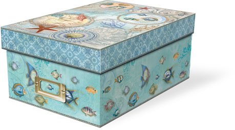 Punch Studio Seascape Decorative Photo Storage Box