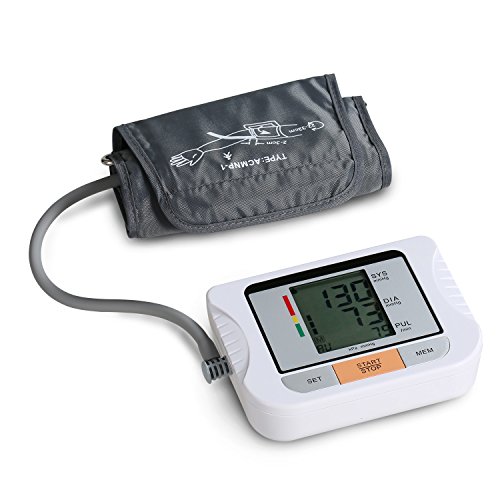 Blood Pressure Monitor, Euph U80KH Series BP Monitor with Memory Store last Readings, Upper Arm Digital Monitor Automatically Measures Pulse Diastolic Systolic and Shows Hypertension level with Large LCD Display Screen