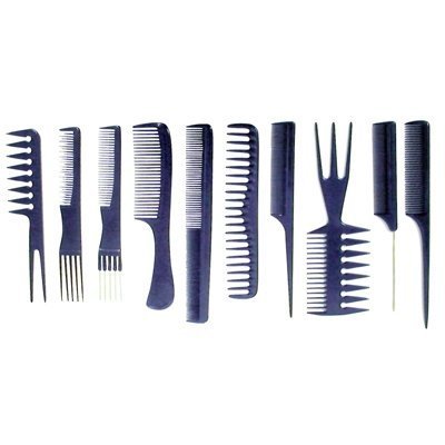 Hairdressing Stylists Barbers Combs 10 Piece Set