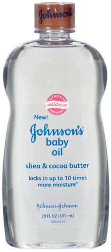Johnson's Baby Oil Shea and Cocoa Butter, 20 Ounce (Pack of 2)