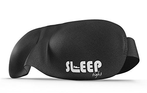 SleepTight - Luxury Contoured Sleep Mask. Ultra 3D Memory Foam Eye Mask & Ear Plugs for Relaxation at Bedtime. Ideal for Travel, Meditation, & Napping.