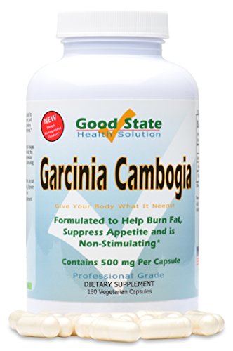 Good State Garcinia Cambogia Extract 500mg per Vegetarian Capsule,180 Capsules Weight Loss Supplement