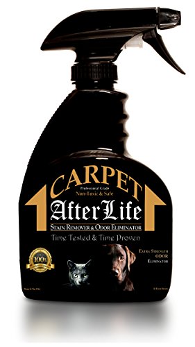 Pet Stain Remover and Odor Eliminator by Carpet Afterlife - Professional Strength Blend of Enzymes and Natural Ingredients to Permanently Remove Dog, Cat, Bird, and Other Odors and Stains from Carpet, Upholstery and Other Surfaces