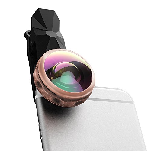 Patec 238 Degrees Super Wide Angle Lens Cell Phone Camera Lens Kit for iPhone, Samsung, HTC, Android Smart Phones, etc